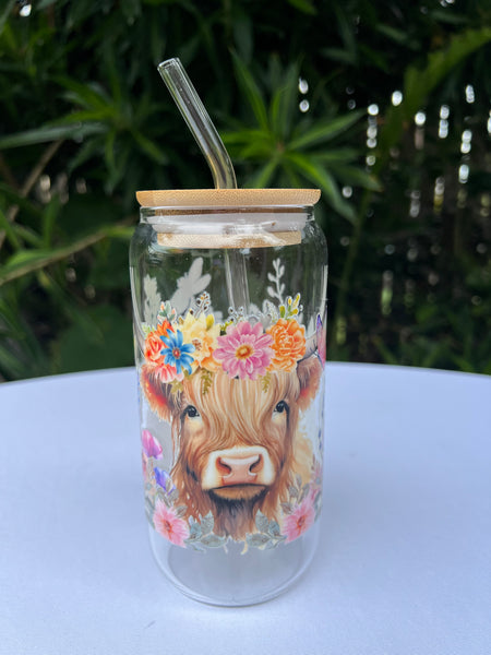 Glass Tumbler - Highland Cow