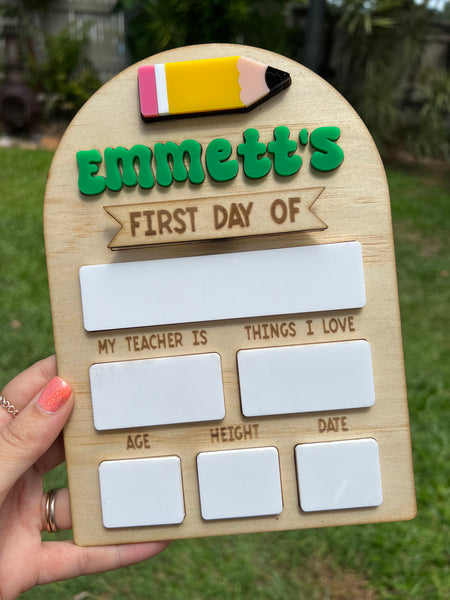 First/Last Day Board - Interchangeable (Pencil)