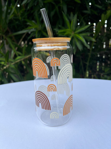 Glass Tumbler - Neutral Rainbows