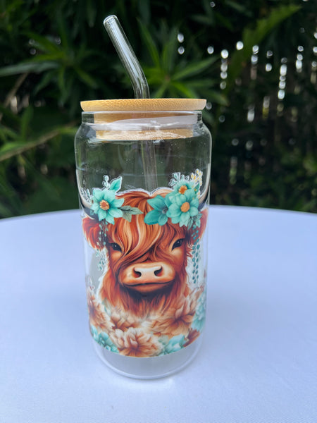 Glass Tumbler - Highland Cow