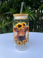 Glass Tumbler - Highland Cow